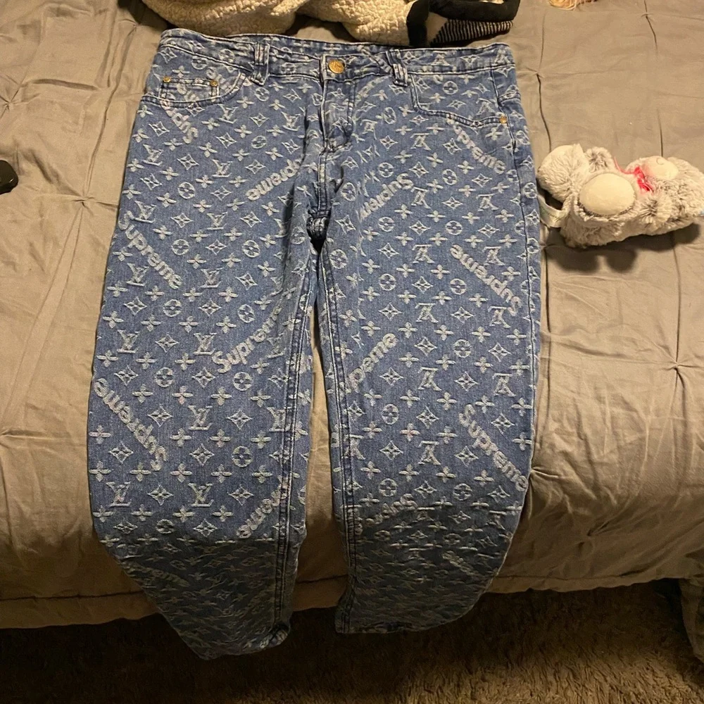 Louis Vuitton | Jeans | Supreme X Louis Vuitton 5 Pocket Blue